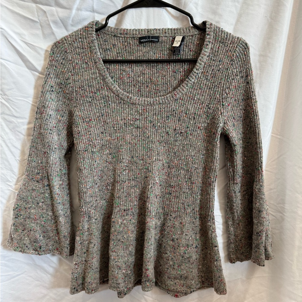 Moda International Grey Speckled Sweater